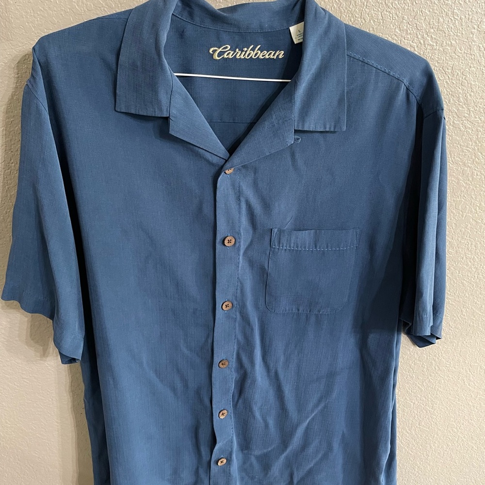 Caribbean Button Down Blue Jean Blue